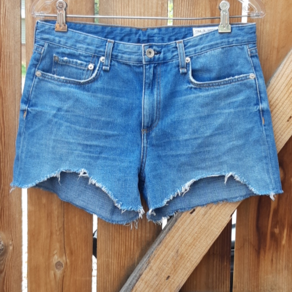 Rag & bone dre low rise jean cut off shorts sz 28